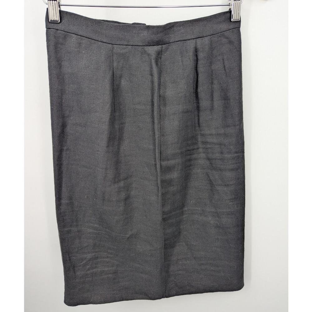 Night by Valentino Black 90s Pencil Skirt Italy Size 8 Minimalist Core Workwear